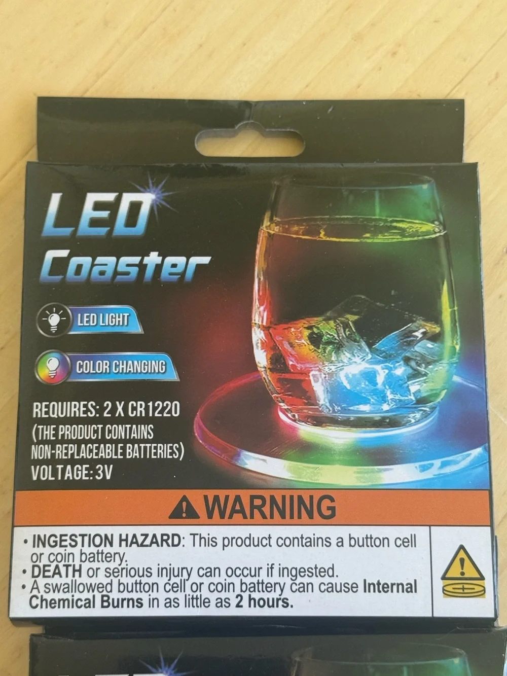 LED Round Coasters Set of 2- NEW